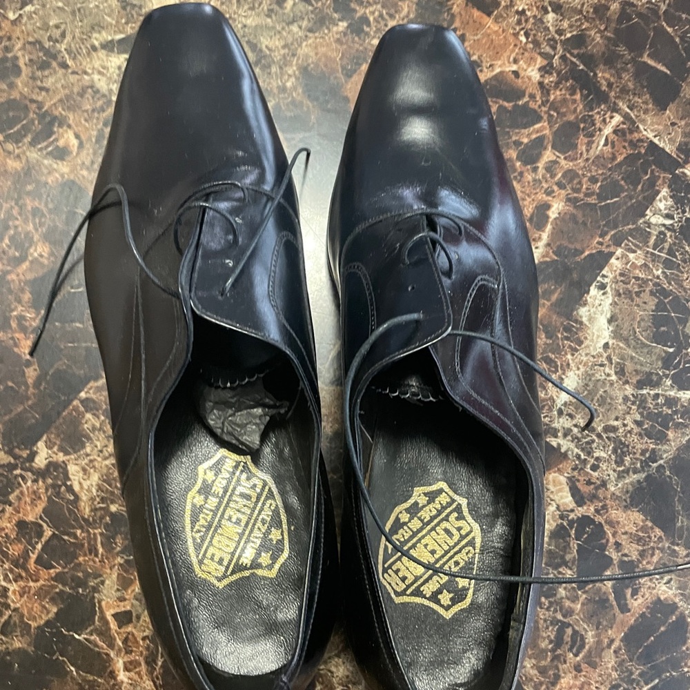 Calzature Schember handmade made in Italy mens black leather lace up shoes